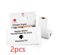 Thermal label paper box with two rolls for mini thermal label printer