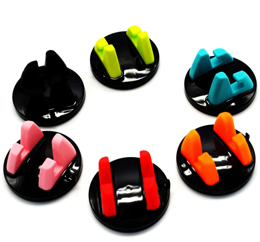 Dashboard car phone holder with silicone base and multi-color side grips for phones