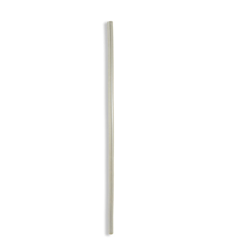 Straight reusable straw for insulated travel tumbler, light-colored