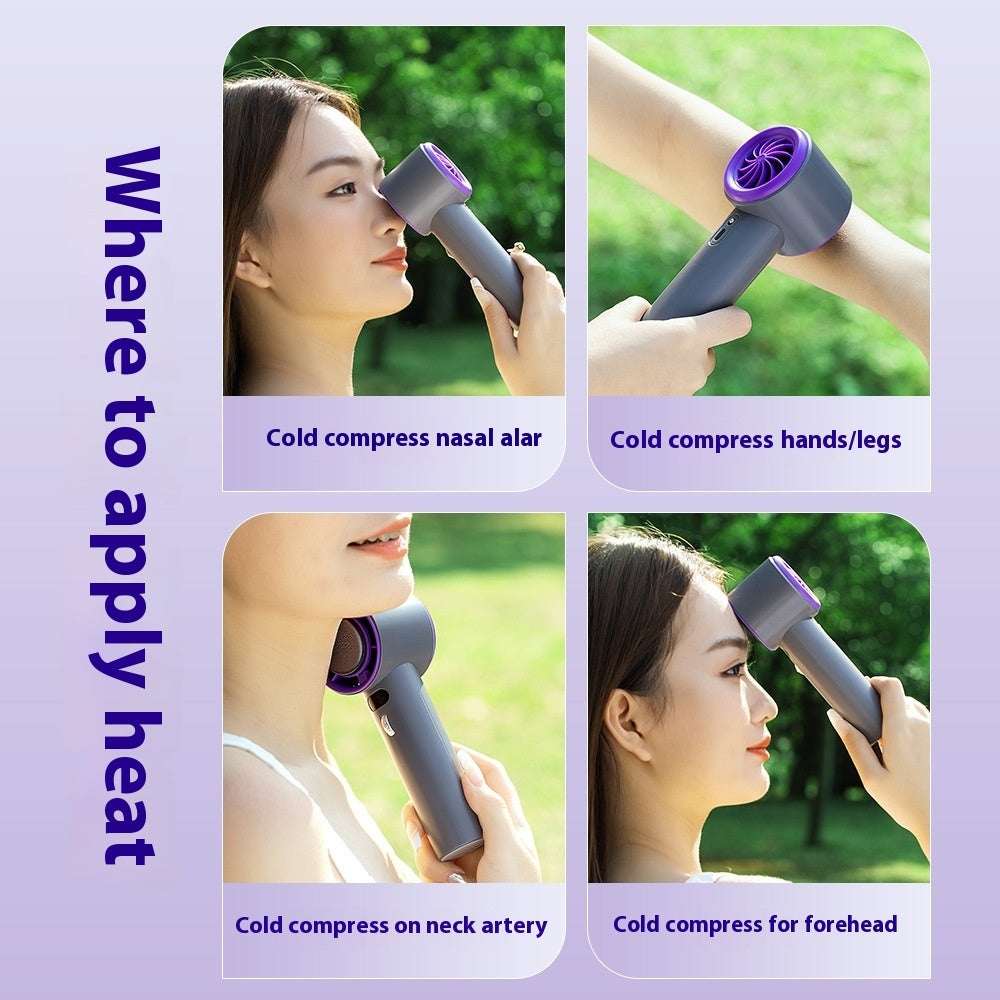 Portable turbo cooling fan for cooling face, neck, hands, and legs