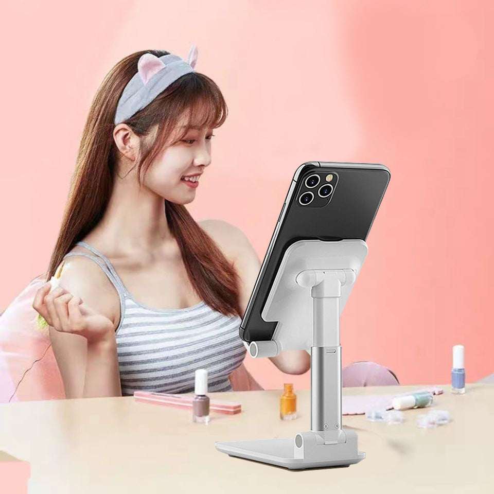 Desktop multi-function phone stand with adjustable holder, black